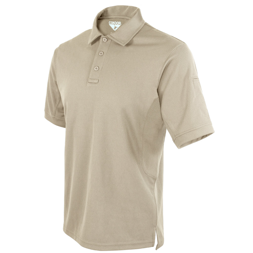 Condor Performance Short Sleeve Polo in Silver Tan