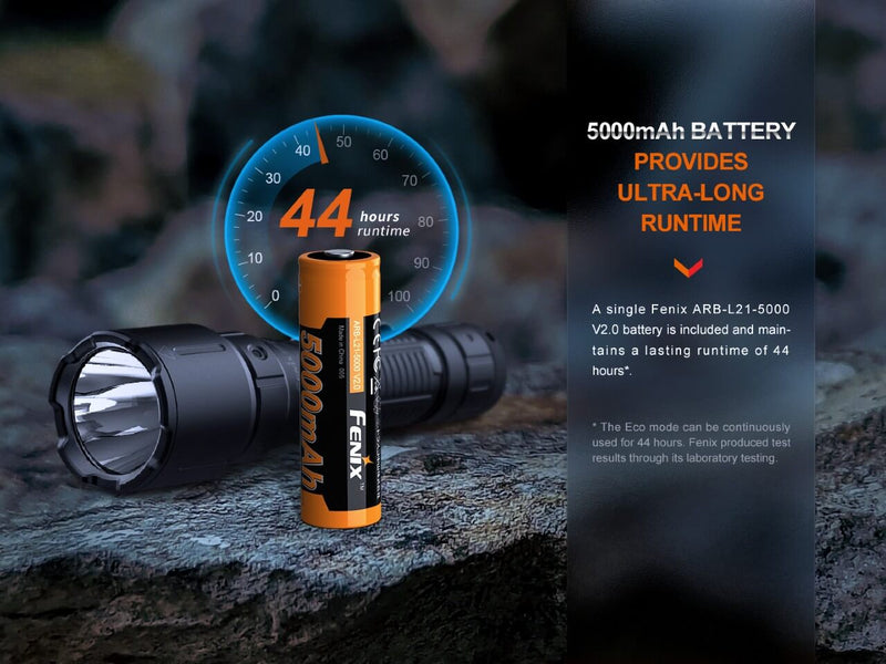 Fenix WF26R LED Flashlight with 5000mAh Battery Provides Ultra Long Run TIme