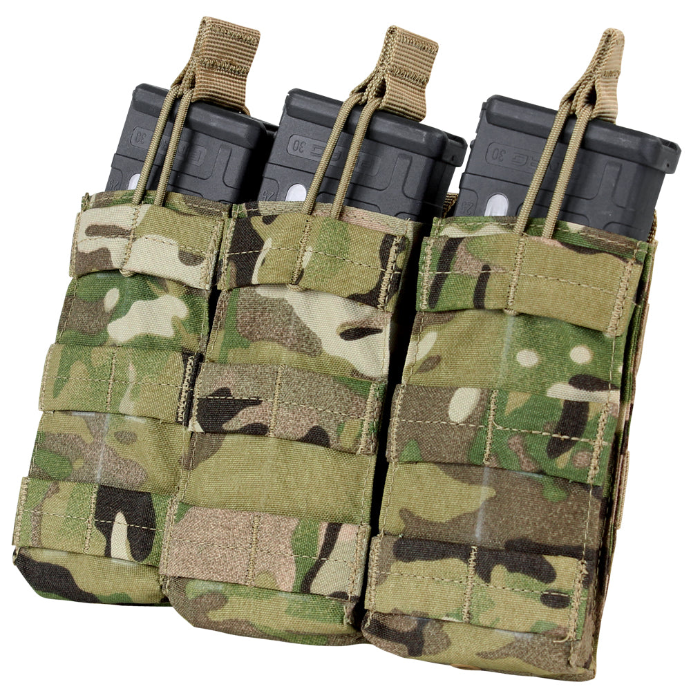 Triple Open-Top M4 Mag Pouch in MultiCam