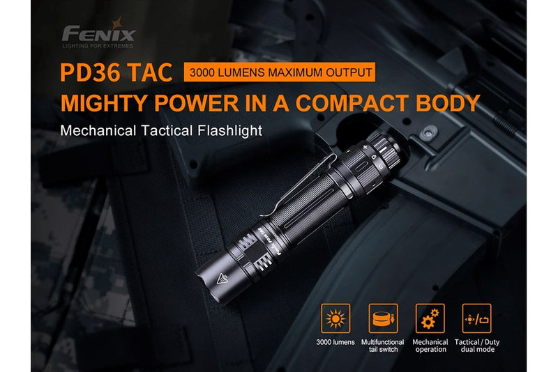 Fenix PD36 LED Flashlight with a Max Output of 3000 Lumens in a Compact Body
