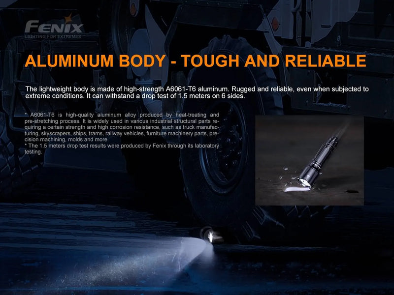 Fenix TK22TAC LED Flashlight Aluminum Body that is Tough and Reliable