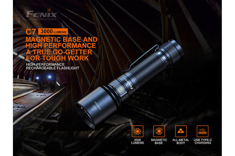 Fenix C7 Magnetic Base and High Performance a True Go Getter for Tough Work