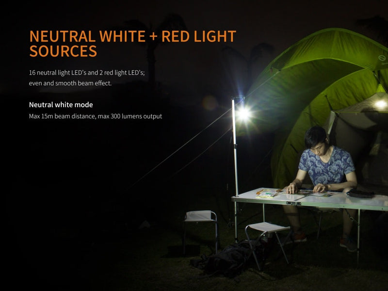 CL20R LED Camping Lantern with Neutral White plus Red Light Sources for a Even and Smooth Beam Effect
