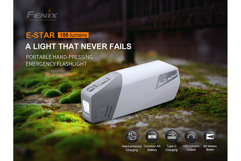 Fenix E STAR Emergency Self Charging Flashlight