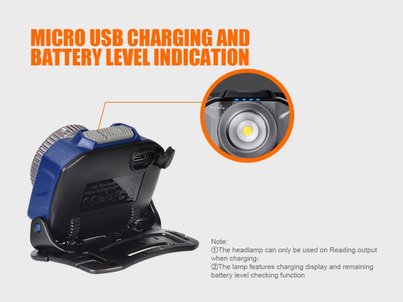 Fenix HL40R Micro USB Charging and Battery Level Indication LED Headlamp