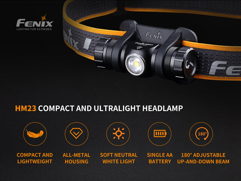 Fenix HM23 LED Headlamp Compact and Ultralight Headlamp
