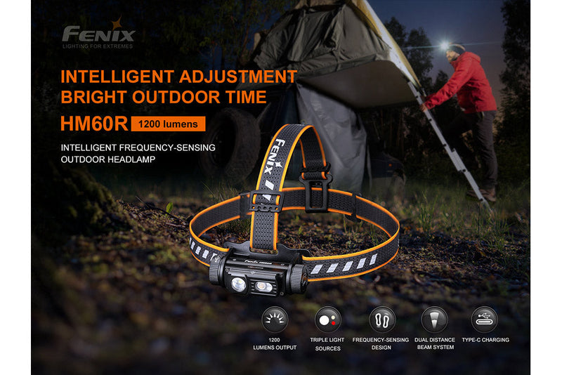 Fenix HM60R Intelligent Adjustment Bright Outdoor Time LED Headlamp