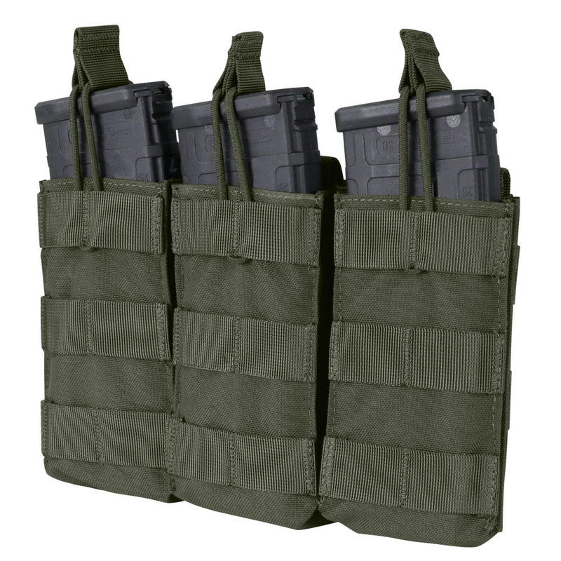 Condor Triple Open-Top M4 Mag Pouch in Ranger Green