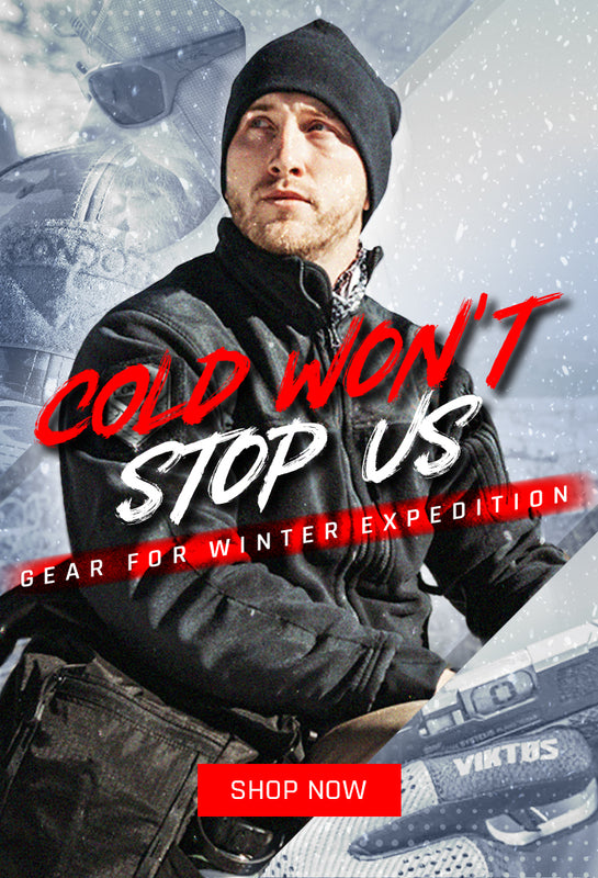 Cold Won't Stop Us. A person wearing Condor Outdoor Apparel