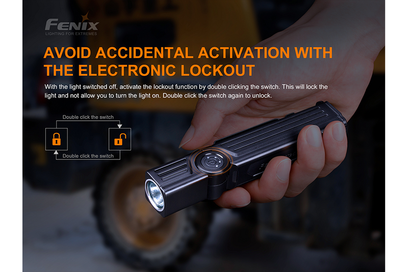 Fenix WT25R Adjustable LED Flashlight to Avoid Accidental Activation with the Electronic Lockout