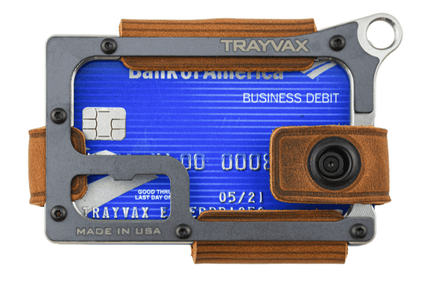 Trayvax Enterprises Wallet in Raw Tobacco Brown