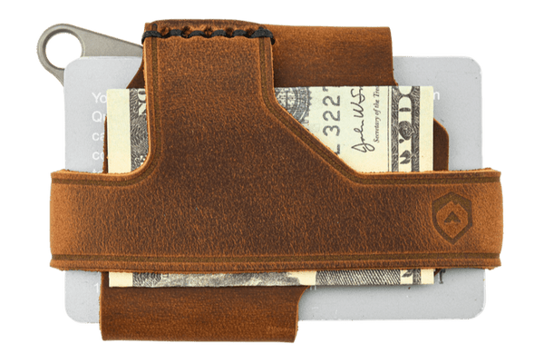 Trayvax Enterprises Contour Titanium Tobacco Brown Wallet 