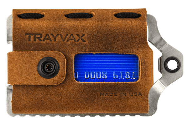 Trayvax Enterprises Wallet in Raw Tobacco Brown
