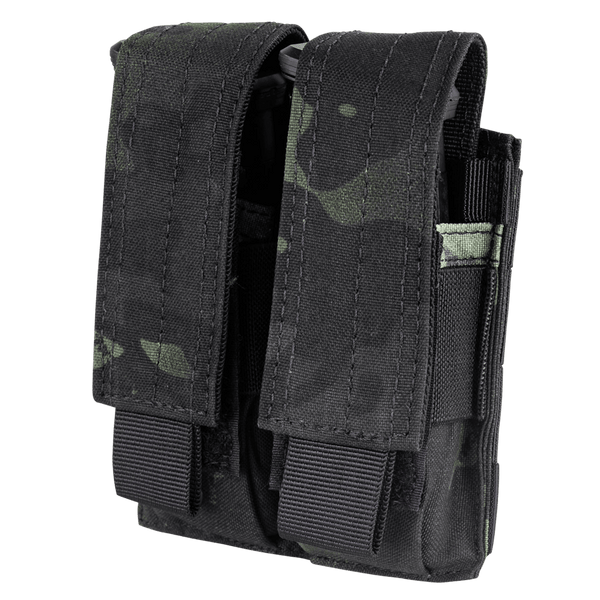 Condor Double Pistol Mag Pouch with MutliCam Black - Mars Gear