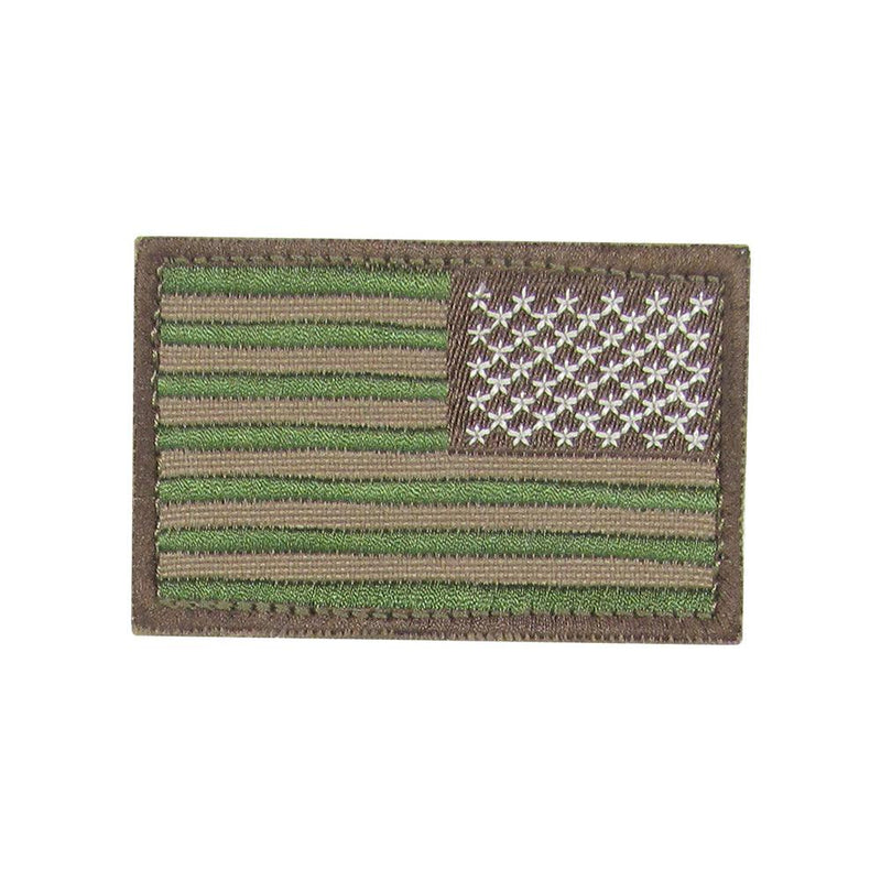 American Flag Patch Velcro Od Green and Black Reverse