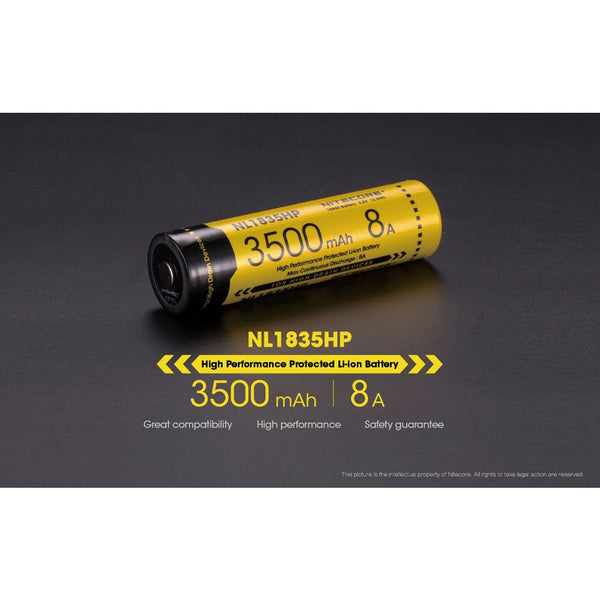 Nitecore 1835HP 3500mAH Li-ion 18650 Rechargeable Battery - Mars Gear