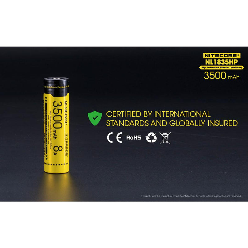 Nitecore 1835HP 3500mAH Li-ion 18650 Rechargeable Battery - Mars Gear