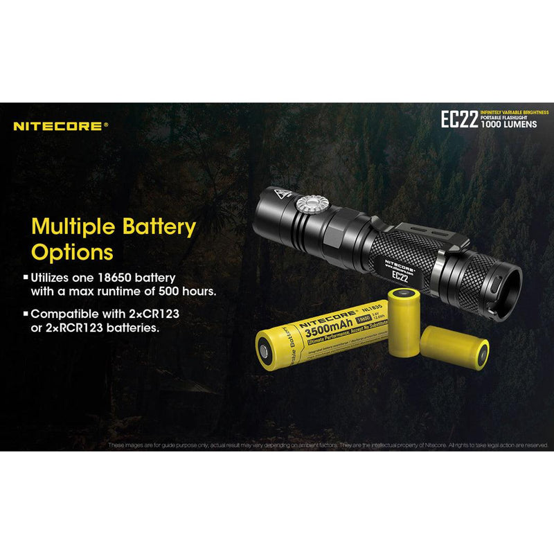 Nitecore EC22 High Power LED Flashlight - Mars Gear