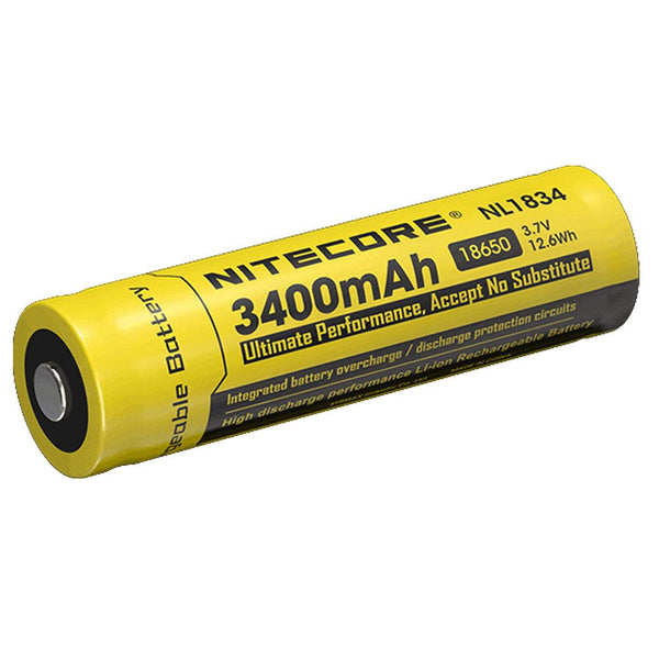 Nitecore NL1834 3400mAH Li-ion 18650 Rechargeable Battery - Mars Gear