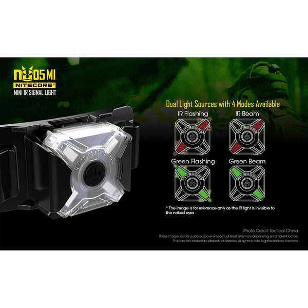 Nitecore NU05MI Green/IR USB LED Light - Mars Gear