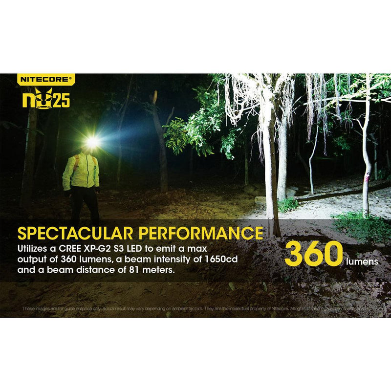 Nitecore NU25 USB LED Headlamp - Mars Gear