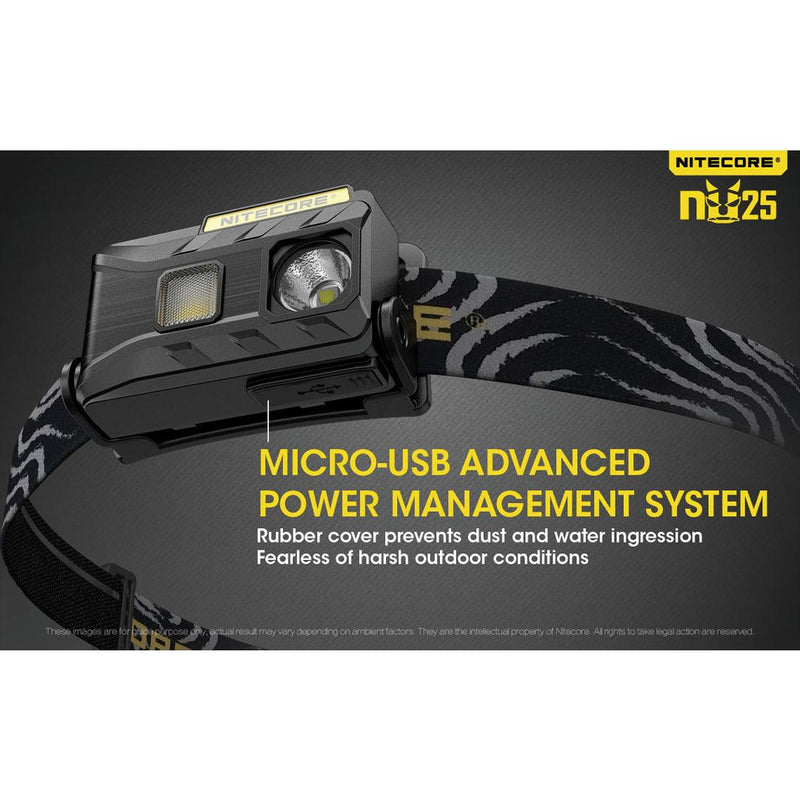 Nitecore NU25 USB LED Headlamp - Mars Gear