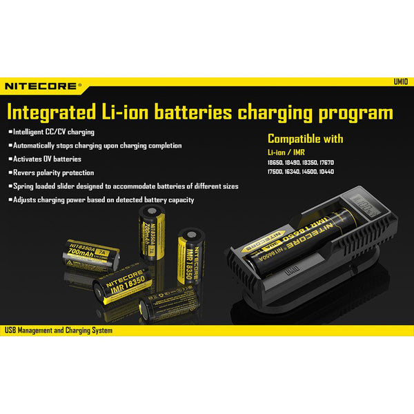 Nitecore UM10 Digital Smart Charger - Mars Gear