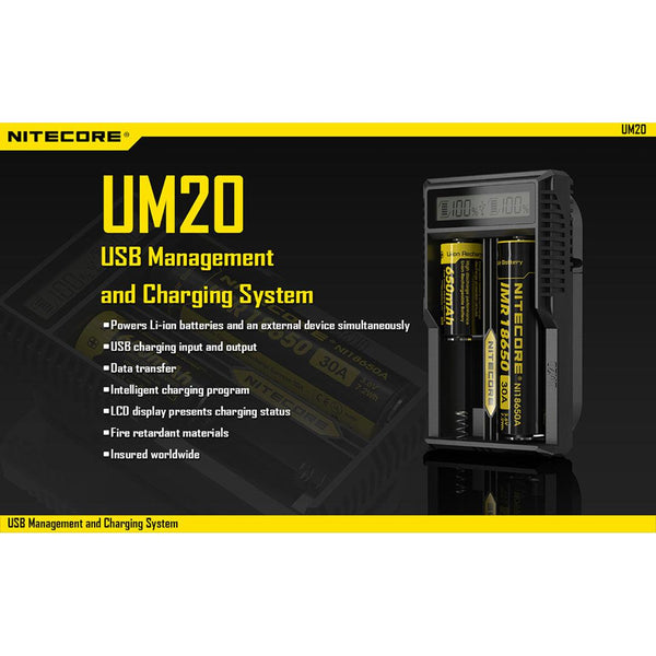 Nitecore UM20 Digital Smart Charger - Mars Gear